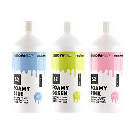 Fraber Innovacar S2 Foamy Mavi Renkli Ph-Nötr Şampuan 1 Lt