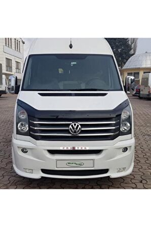 Volkswagen Crafter Ön Kaput Koruma Rüzgarlığı 3mm Akrilik (Abs) Parlak Deflektör 2012-2017