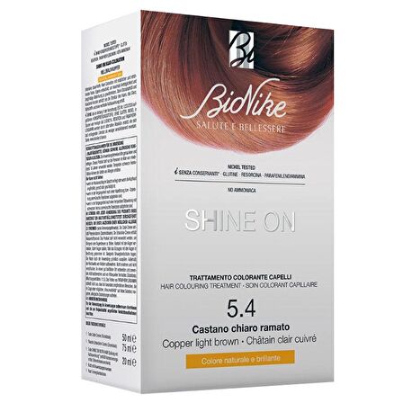  Bionike Shine On Saç Boyama Kiti Açık Bakır Kahverengi NO5.4