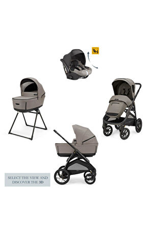 Inglesina Aptica XT Glam Bebek Arabası, Darwin Recline, Portbebe, Stant 4'lü Sistem