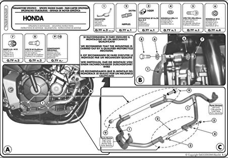 KAPPAKN369HONDACBF600S-600N(04-07)KORUMADEMİRİ