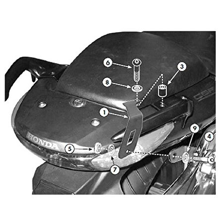 Kappa KLX174KIT HONDA CBF 500-600-1000 Yan Çanta Taşıyıcı Bağlantı Kiti