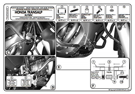 KAPPAKN455HONDAXL700VTRANSALP(08-13)KORUMADEMİRİ