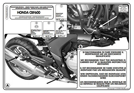 KAPPAKN456HONDACBF600S-600N(08-12)KORUMADEMİRİ