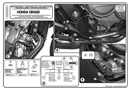 KAPPAKN456HONDACBF600S-600N(08-12)KORUMADEMİRİ