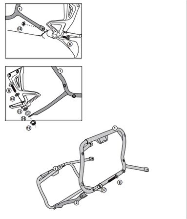 Kappa KLX1104 HONDA VFR 800X CROSSRUNNER (11-14) Yan Çanta Taşıyıcı