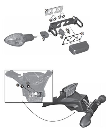 Kappa KLX1104 HONDA VFR 800X CROSSRUNNER (11-14) Yan Çanta Taşıyıcı
