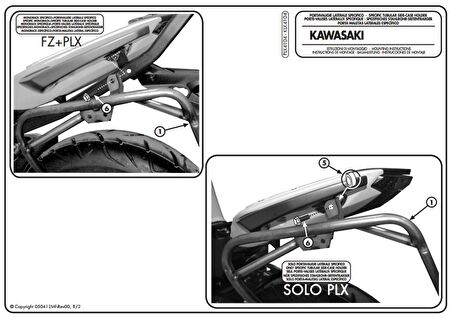 Kappa KLX4104 KAWASAKI ER-6N - ER-6F 650 (12-16) Yan Çanta Taşıyıcı