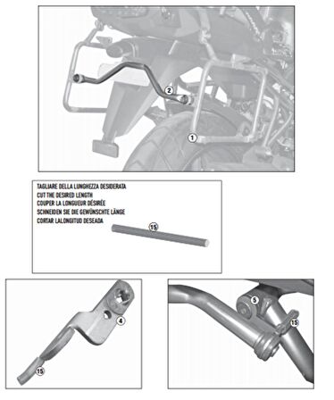 Kappa KLR4105 KAWASAKI VERSYS 1000 (12-14) Yan Çanta Taşıyıcı