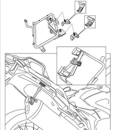 Kappa KLXR1110 HONDA VFR 1200X CROSSTOURER (12-19) Yan Çanta Taşıyıcı