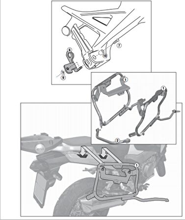 Kappa KLXR1110 HONDA VFR 1200X CROSSTOURER (12-19) Yan Çanta Taşıyıcı
