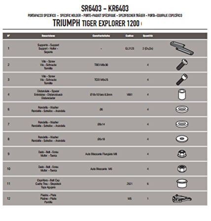 Kappa KR6403 TRIUMPH TIGER EXPLORER 1200 (12-17) - TIGER 1200 (18) Arka Çanta Tasiyici