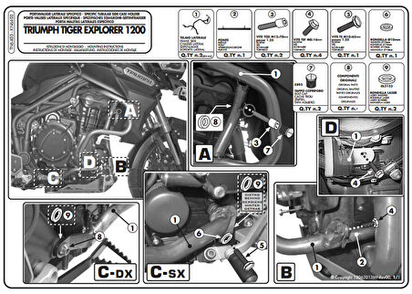 Kappa KN6403 Triumph Tiger Explorer 1200 (12-15) Koruma Demiri