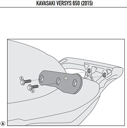 Kappa 4114KITK KAWASAKI VERSYS 650 (15-19) Yan Çanta Taşıyıcı Bağlantı Kiti