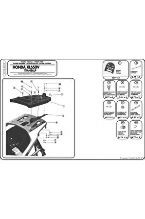 Kr1144 Honda Crf1000 Afrıca Twın (16-17) Arka Çanta Taşıyıcı