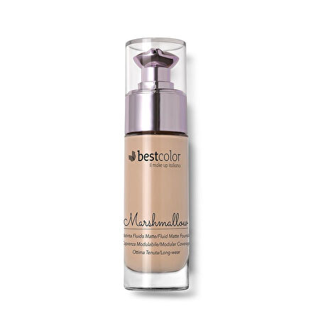 Best Color Fuild Matte Marshmallow 01 Badem Ton Likit Fondöten