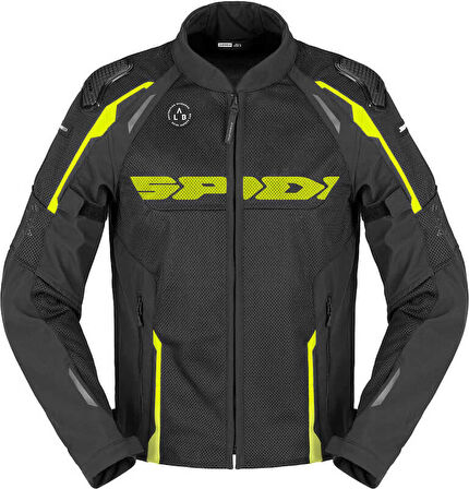 SPIDI RACE WARRIOR 2 NET YAZLIK CEKET SİYAH SARI