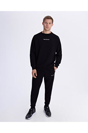 Authentic Alec Erkek Siyah Comfort Fit Sweatshirt