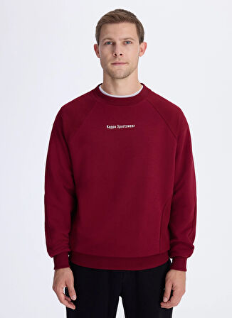 Bordo Erkek Regular Fit Desenli Sweatshirt 32232FW AUTHENTIC ALEC