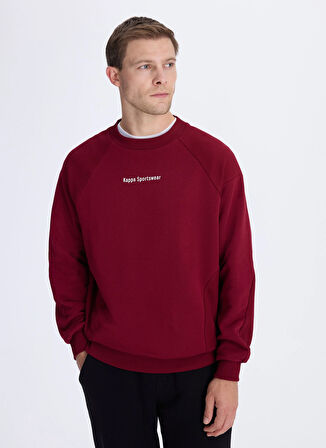 Bordo Erkek Regular Fit Desenli Sweatshirt 32232FW AUTHENTIC ALEC