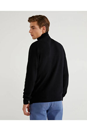 United Colors of Benetton Erkek Siyah Kazak Model Kodu: 123A1002U2180