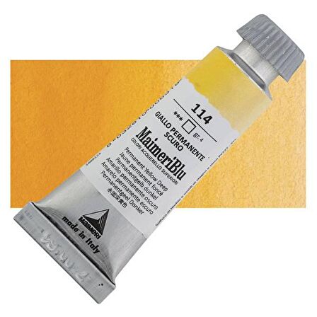 Maimeri Blu Tüp Sulu Boya 12 ml S4 No:114 Permanent Yellow Deep