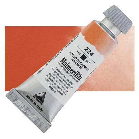 Maimeri Blu Tüp Sulu Boya 12 ml S4 No:224 Cadmium Red Orange