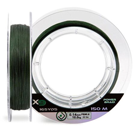 Nomura Braid X9 Moss Green 150 Mt Örgü İp 0,12mm