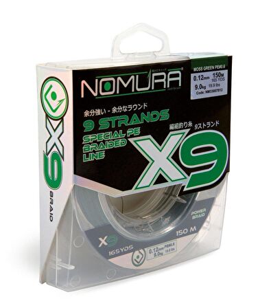 Nomura Braid X9 Moss Green 150 Mt Örgü İp 0,12mm