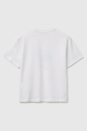 United Colors Of Benetton Erkek Çocuk Tişört Beyaz 7-8 Yaş