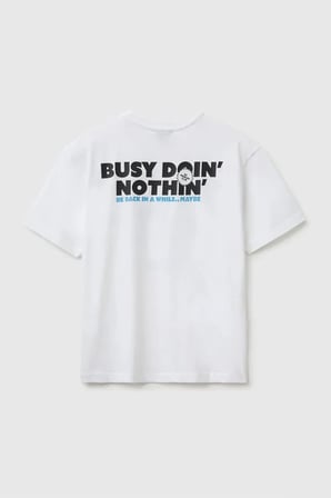 United Colors of Benetton Erkek ÇocukGarfield Baskı Detaylı Yuvarlak Yaka T-Shirt Beyaz 6-14 Yaş