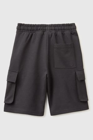 United Colors Of Benetton Erkek Çocuk Bermuda Şort Antrasit 8-9 Yaş