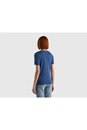 United Colors of Benetton Kadın Mavi Tişört Model Kodu: 124P3GA2E4230