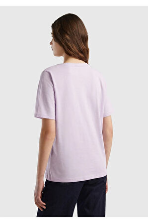 United Colors of Benetton Kadın Lila Tişört Model Kodu: 124P3BVXD400H
