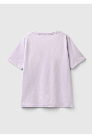 United Colors of Benetton Kadın Lila Tişört Model Kodu: 124P3BVXD400H