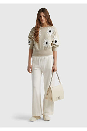 United Colors Of Benetton Kadın / Kız Beyaz Pantolon (Model Kodu: 124P1294Df009 )