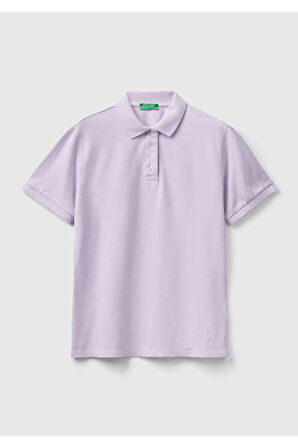 United Colors Of Benetton Kadın / Kız Lila Polo Yaka Tişört (Model Kodu: 124P3Wg9D300E )