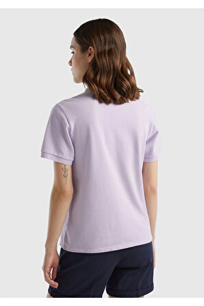 United Colors Of Benetton Kadın / Kız Lila Polo Yaka Tişört (Model Kodu: 124P3Wg9D300E )