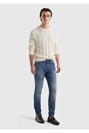 United Colors of Benetton Erkek Krem Kazak Model Kodu: 124P101TU106M