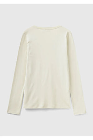 United Colors Of Benetton Kadın / Kız Bej Tişört (Model Kodu: 124A3Ga2E4245 )