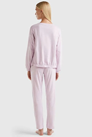 Slogan Baskılı Kadın Pijama Takımı 37YW3P02A