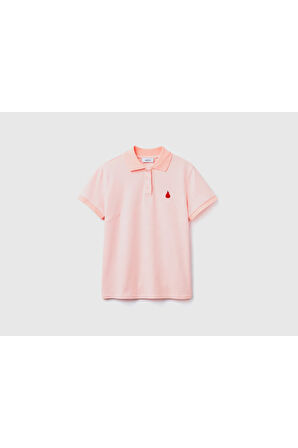 United Colors Of Benetton Kadın / Kız Pembe Polo Yaka Tişört (Model Kodu: 123P35U7D3009 )