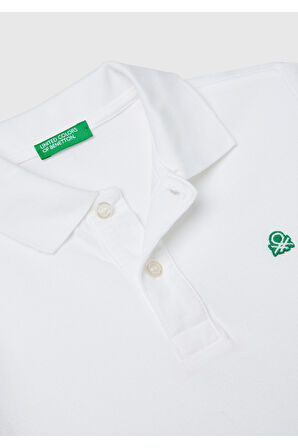 Erkek Çocuk Beyaz Logolu Polo T-Shirt