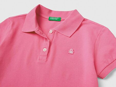 United Colors of Benetton 3WG9C300O Polo Yaka Kız Çocuk T-shirt