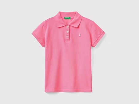 United Colors of Benetton 3WG9C300O Polo Yaka Kız Çocuk T-shirt