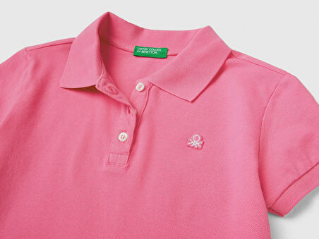 Kız Çocuk Polo T-Shirt - Pembe  | 11-12 Yaş