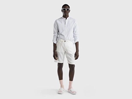Unıted Colors Of Benetton Keten  Erkek Şort 4AGH59578