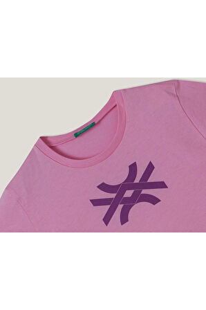 United Colors of Benetton Kız Çocuk Pembe T-Shirt