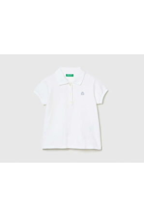 United Colors of Benetton Kız Çocuk Logolu Pike Polo T-Shirt 3WG9C300O-24Y