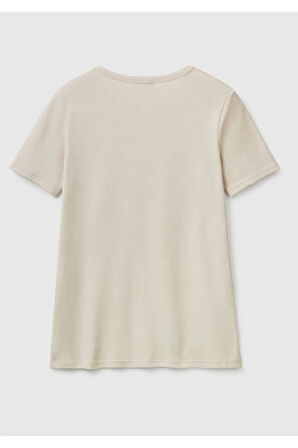 United Colors Of Benetton Kadın / Kız Gri Tişört (Model Kodu: 124P3Ga2E16A0 )